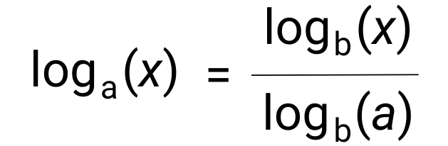 Change of base equation written out