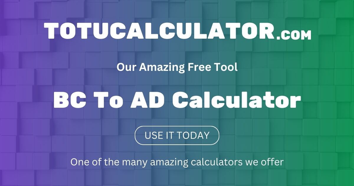 BC to AD Calculator