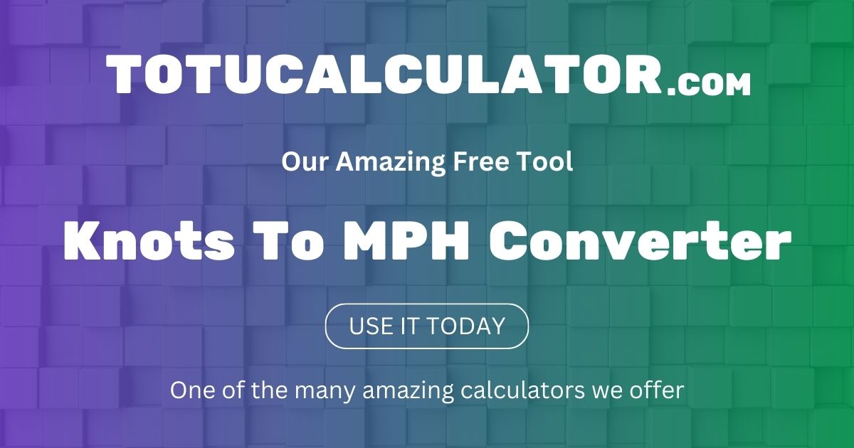 Knots to MPH Converter